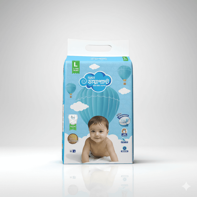 Bashundhara Diapant Pant Style Baby Diaper (12-17Kg) - L 34pcs