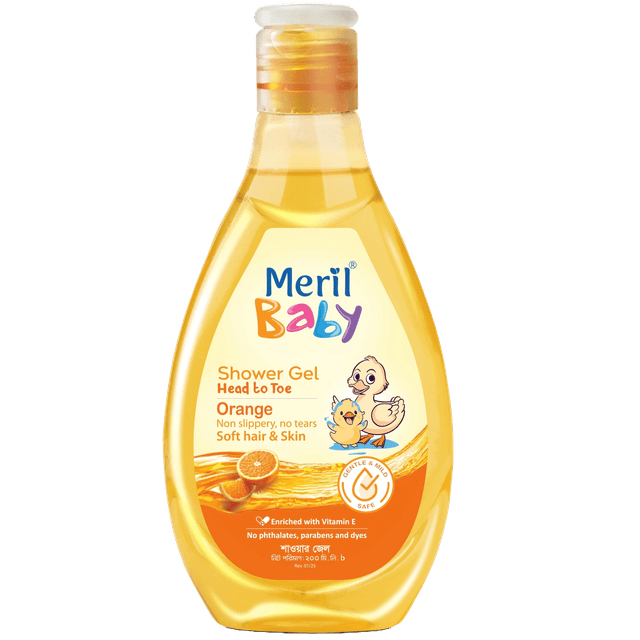 Meril Baby Shower Gel Head to Toe 200ml - Orange