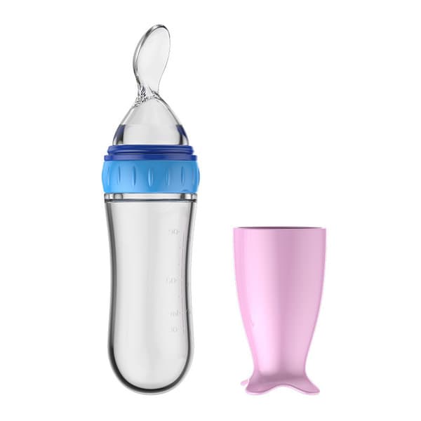 Baby Spoon Silicone Feeding Bottle