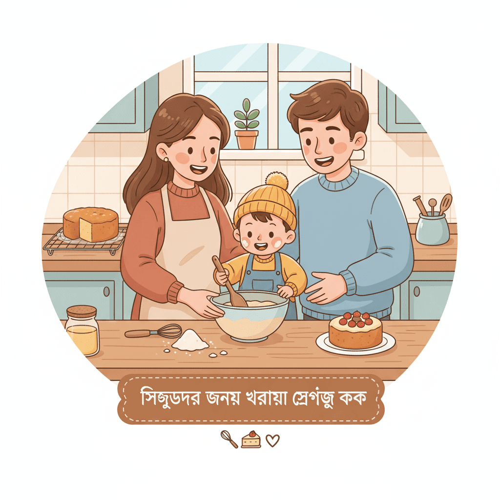 শিশুদের জন্য ঘরোয়া স্পঞ্জ কেক রেসিপি