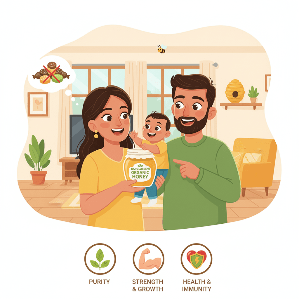 শিশুর জন্য বাংলাদেশি অর্গানিক মধুর পুষ্টিগুণ