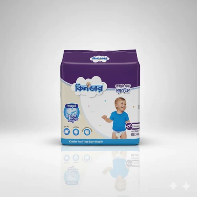 Kinder Baby Pant Diaper XXL Size 24 Pcs Pack