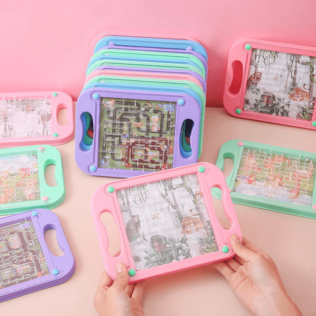 Kids Balance Ball Board Handheld Game Educational Toy