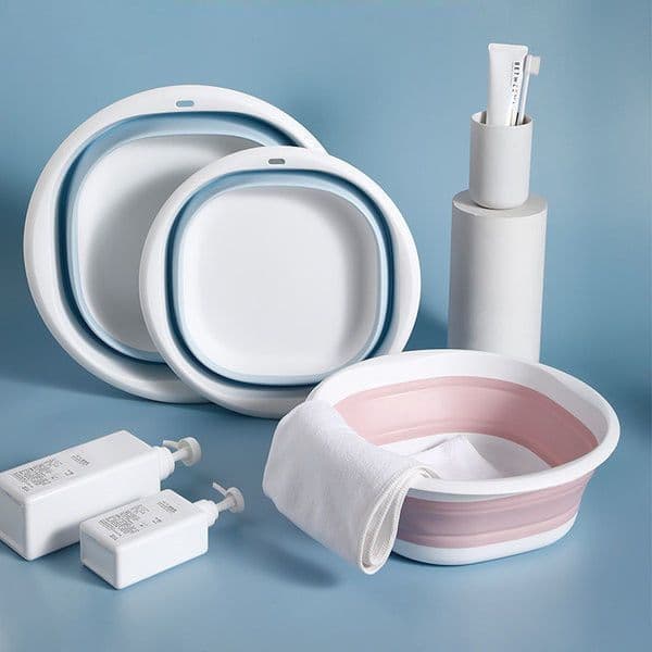 Foldable portable washbasin plastic basin