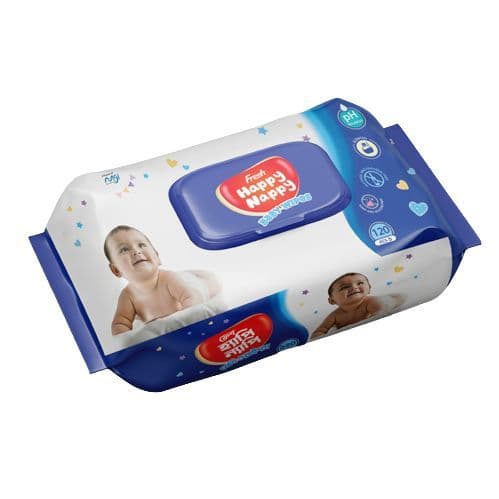 Fresh Happy Nappy Wet Wipes 120 Pcs Poly