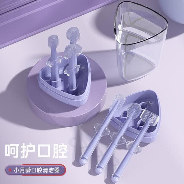 Newborn infant tongue coating brush 3pcs